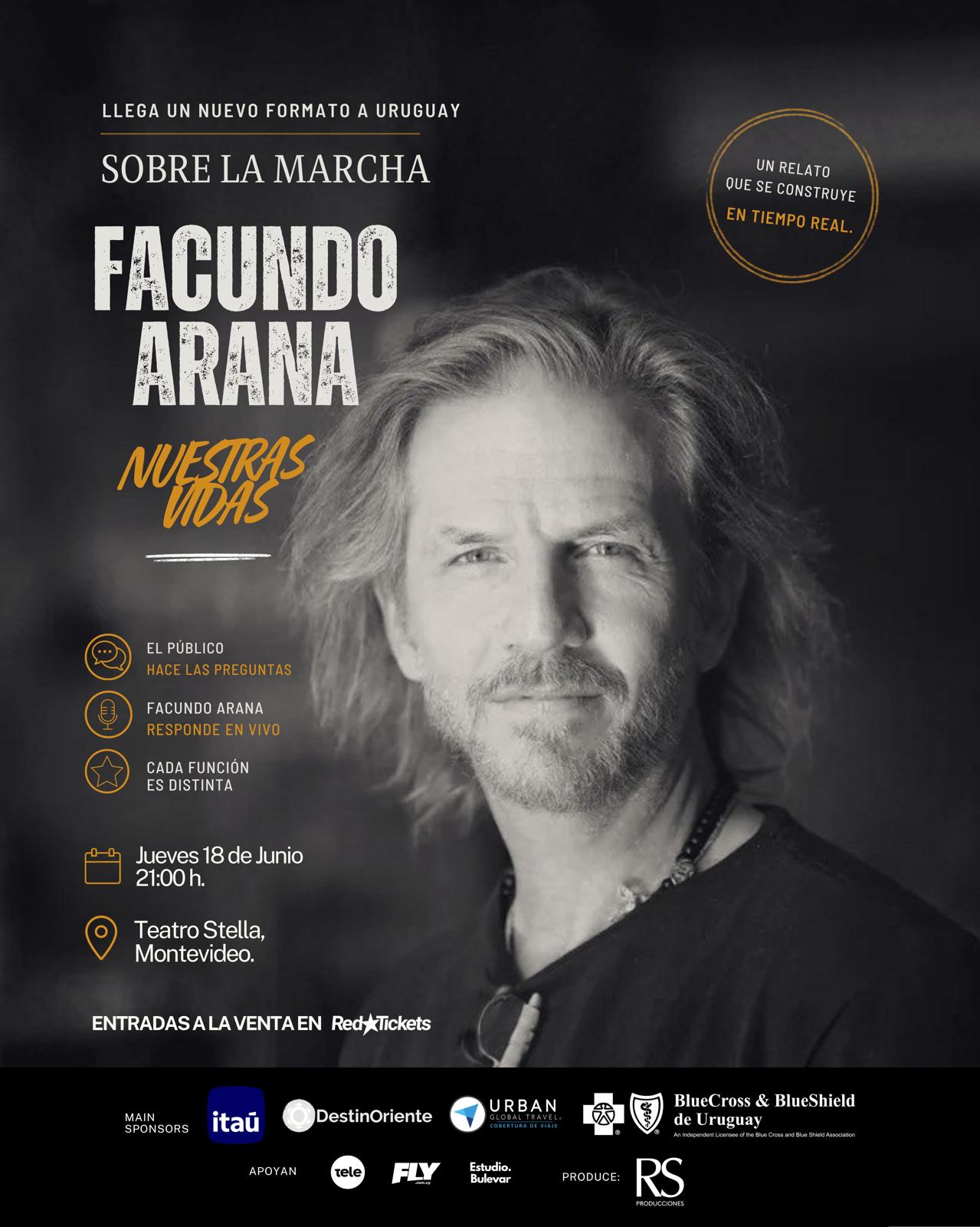 Afiche de Nuestras vidas con Facundo Arana