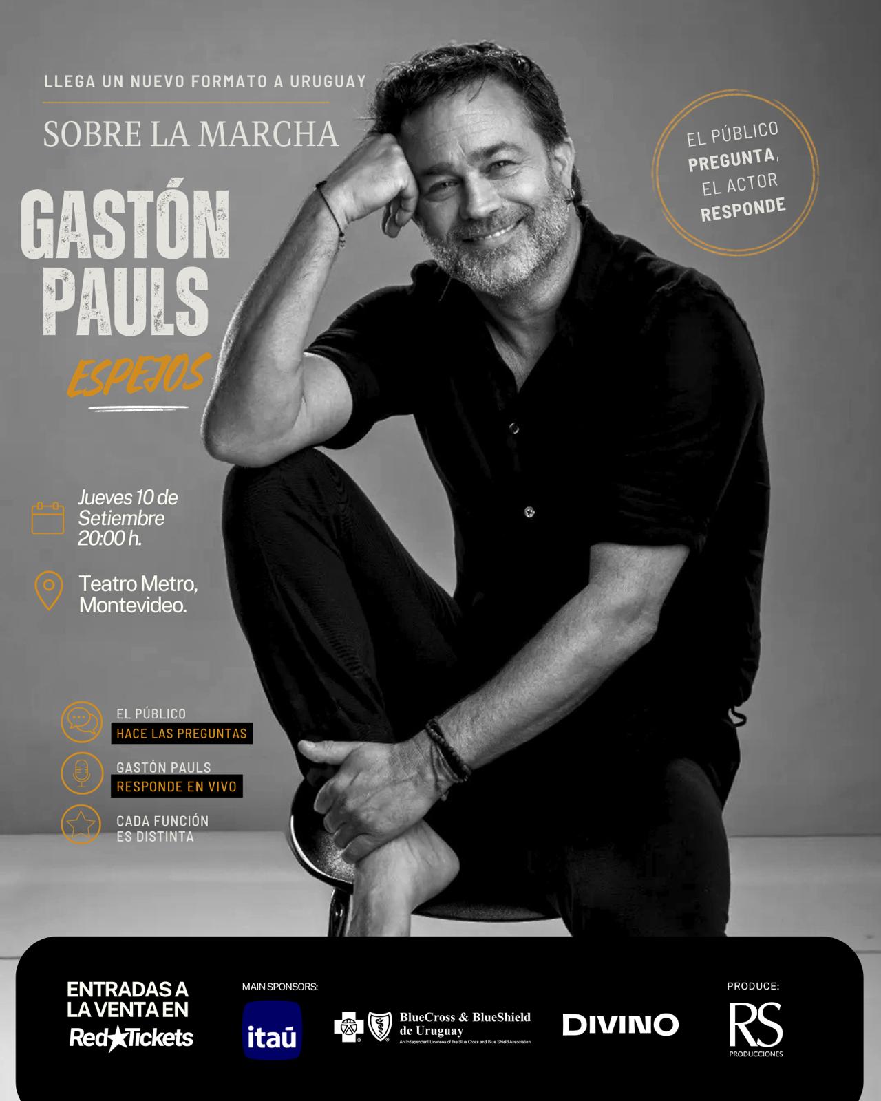 Afiche de Espejos con Gastón Pauls